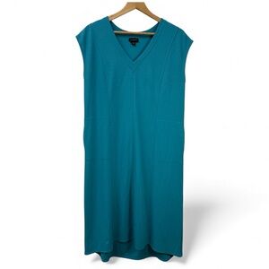 J. Jill Teal V-Neck Midi Dress size Mp